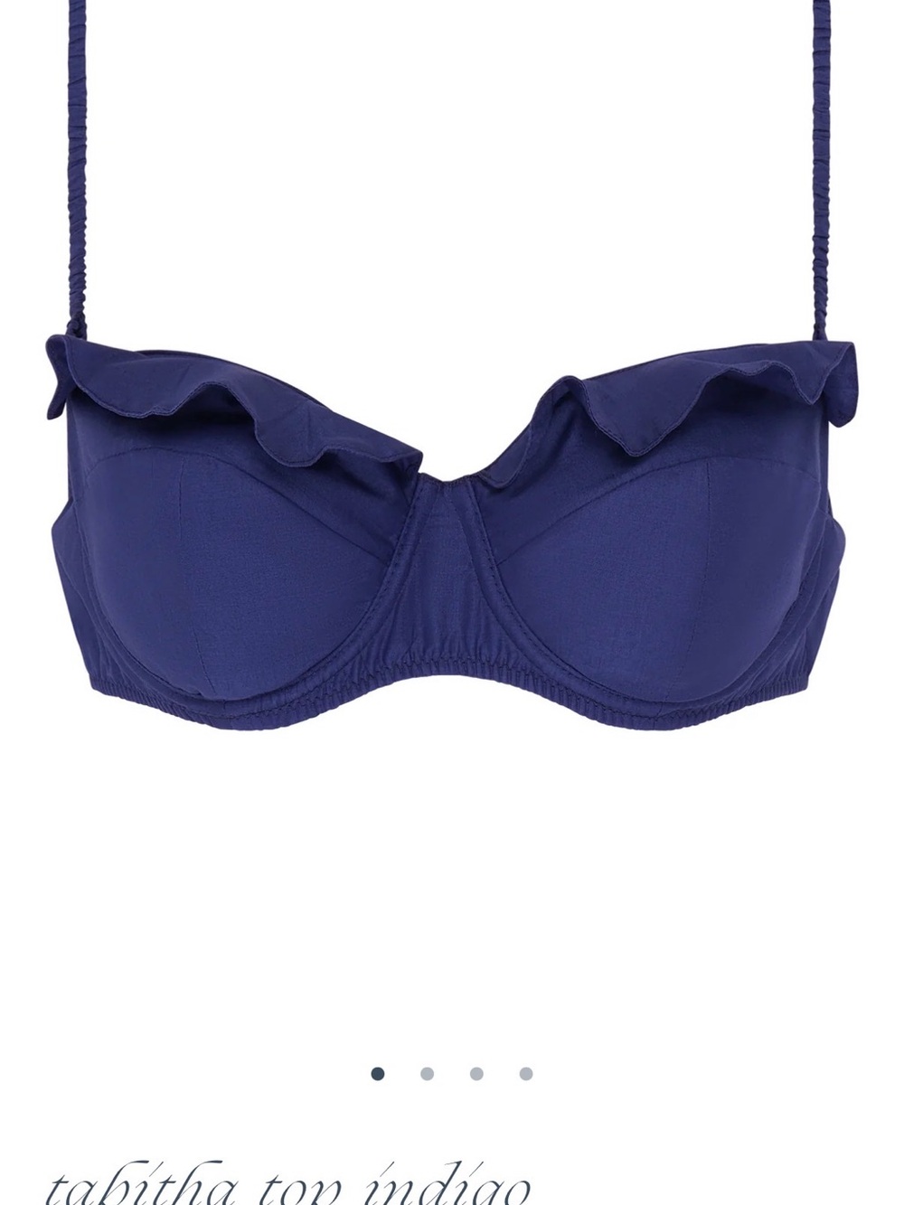 Indigo Ruffle Underwire Bikini Top